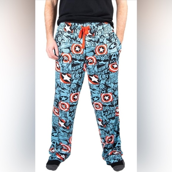Bioworld Other - NWT- Marvel Captain America Four Color Squares Mens Sleep Pajama Pants